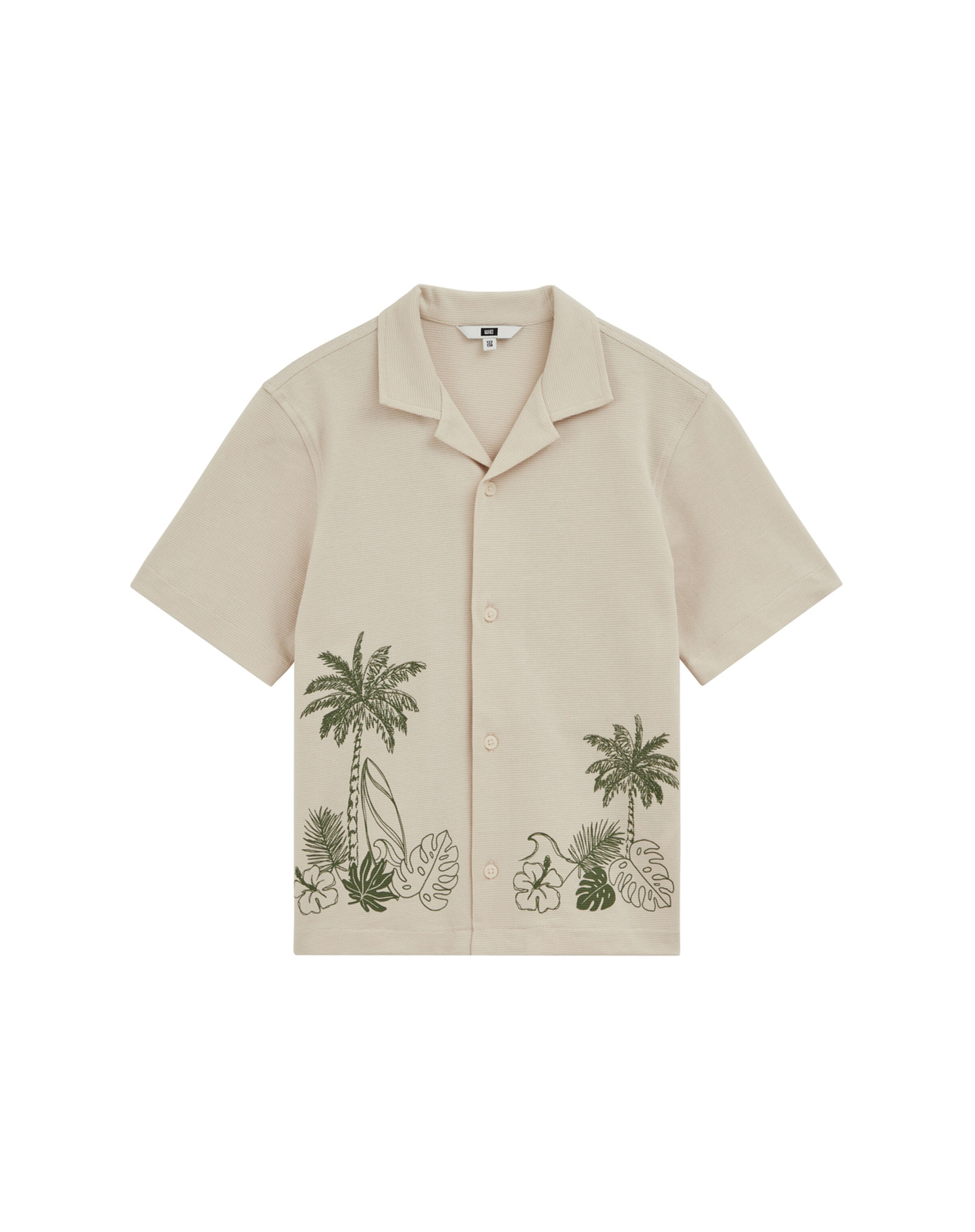 WE Fashion Regular fit Skjorta 'Jongens' i beige: framsida
