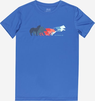 JACK WOLFSKIN Performance Shirt 'JUMPING WOLF' in Blue: front