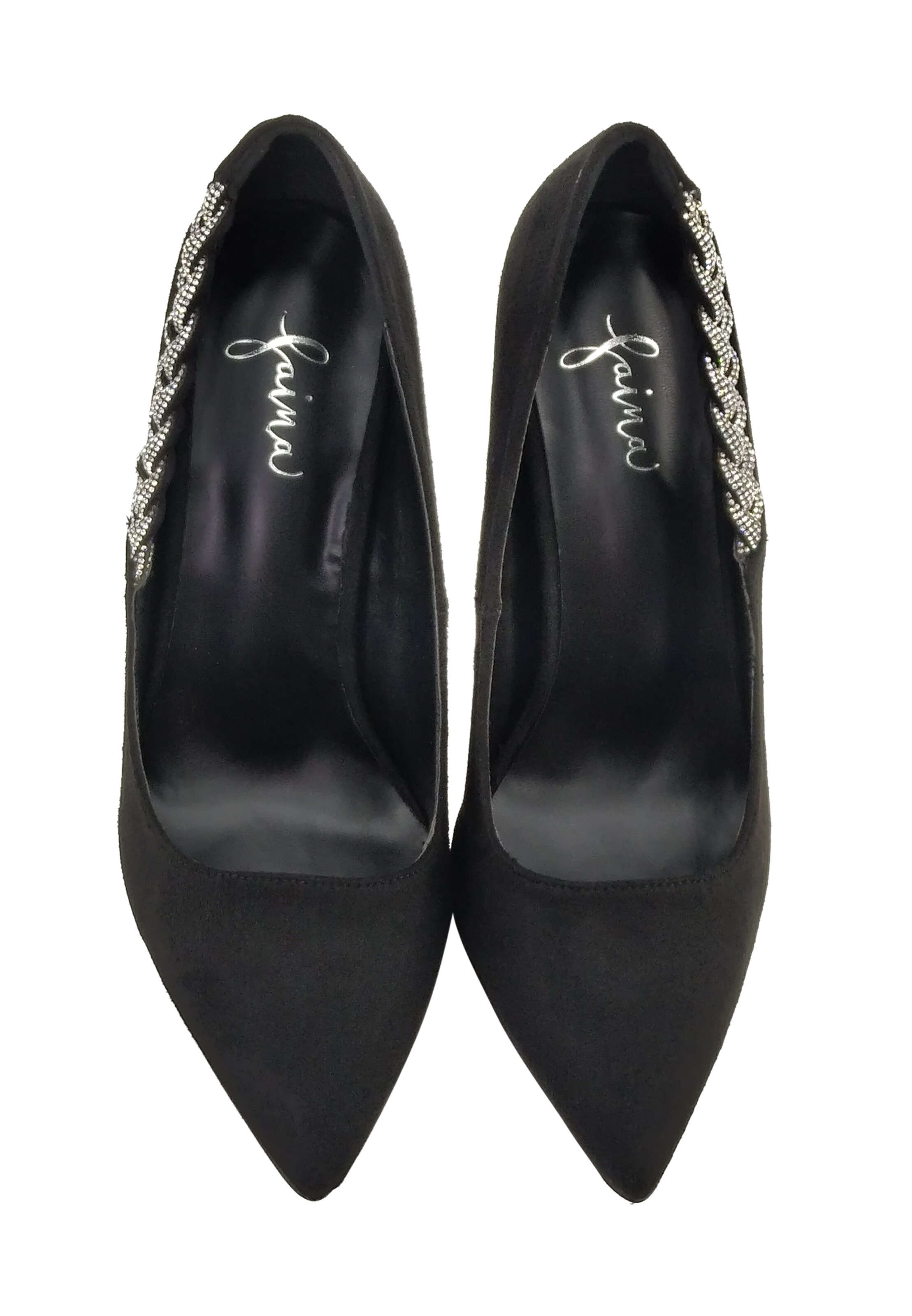 Pumps 'Aleva' de la faina pe negru