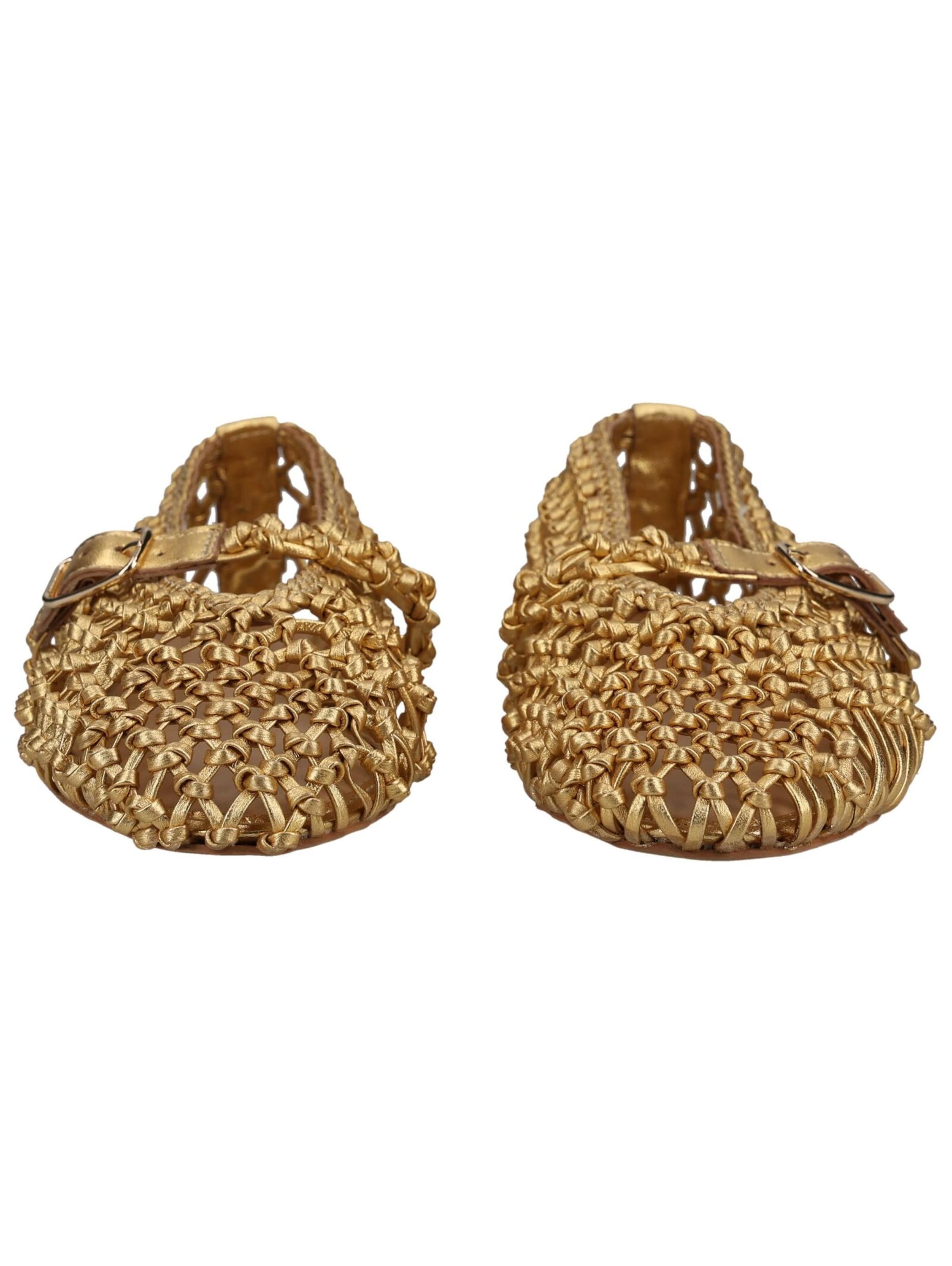 Ballerines à lanières Dolce Vita en or