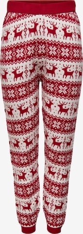 Pantalon de pyjama 'XMAS' Only Tall en rouge : devant