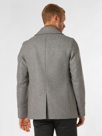 BOSS Black Between-Seasons Coat 'Pea' in Grey