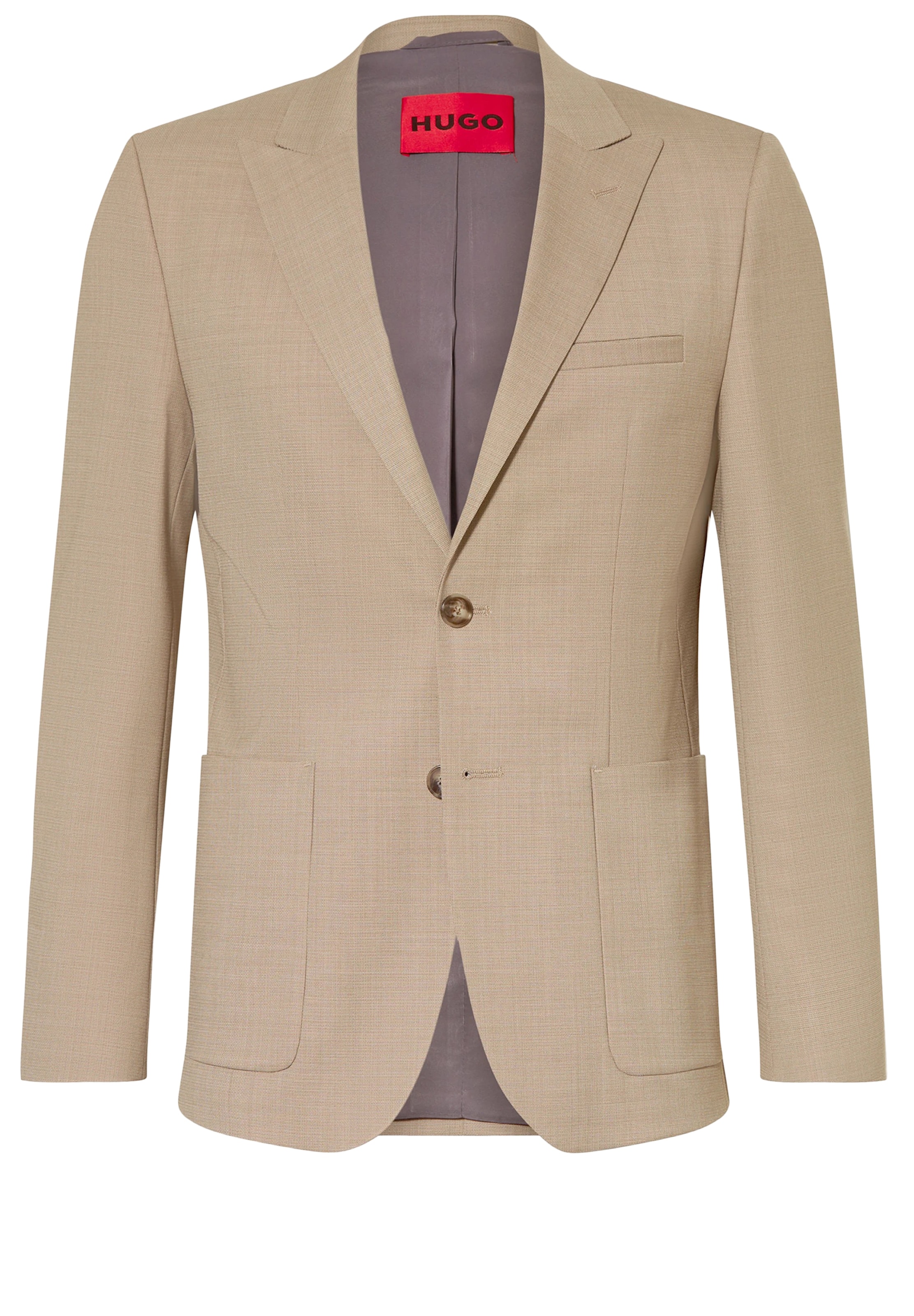 HUGO Comfort fit Suit Jacket 'Arti253X' in Beige: front