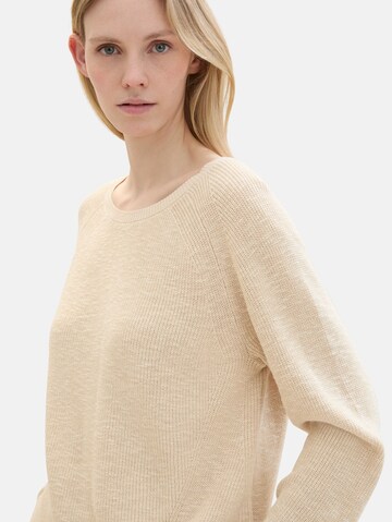 TOM TAILOR Sweater in Beige