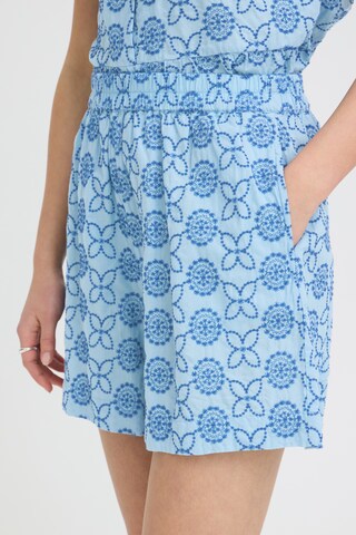ICHI Loose fit Pants in Blue
