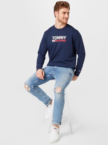 Tommy Jeans Mikina - Modrá