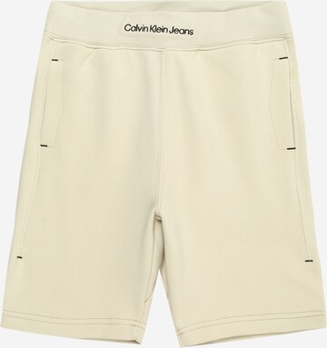 Regular Pantalon Calvin Klein Jeans en beige : devant