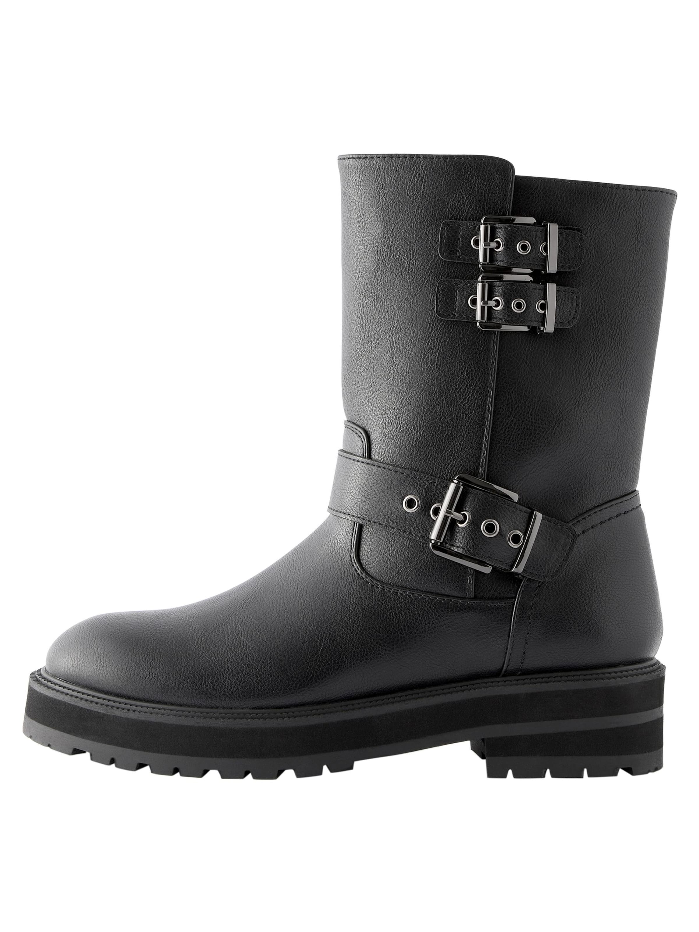 Next Боти до глезена 'Forever Comfort®' в черно: отпред