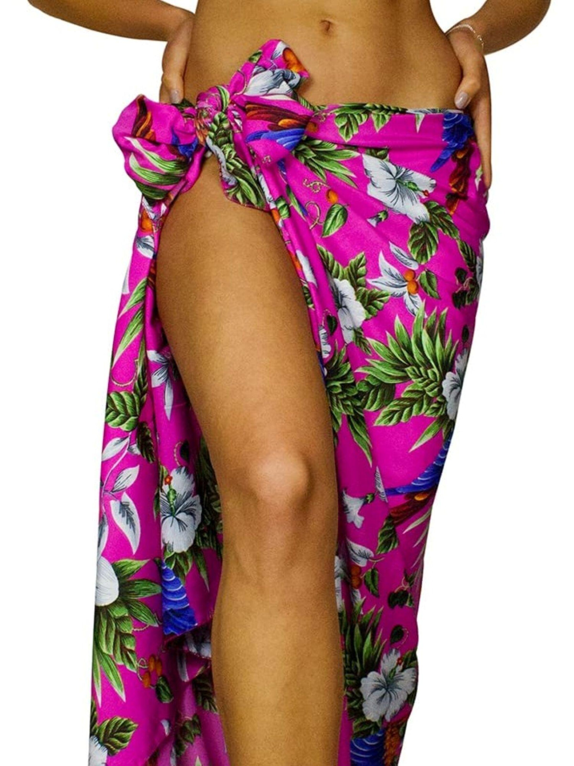 King Kameha Beach Towel 'Cherryparrot' in Pink