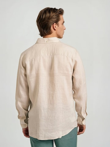 Funky Buddha Regular fit Overhemd in Beige
