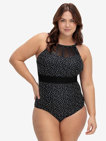 SHEEGO Swimsuit in Black: front