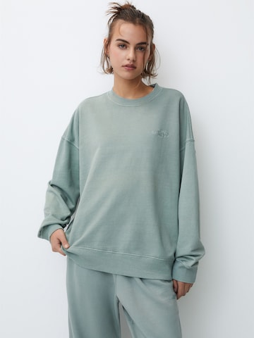 Pull&Bear Sweatshirt i grøn: forside