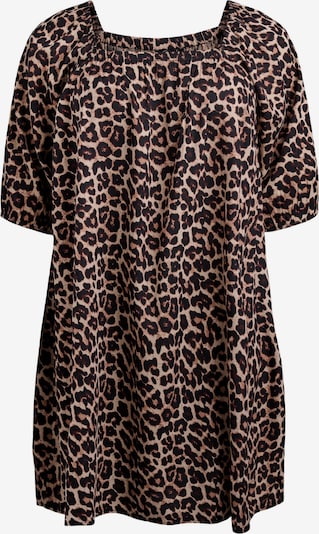 Swim by Zizzi Kleid 'Scami' in beige / dunkelbraun / schwarz, Produktansicht