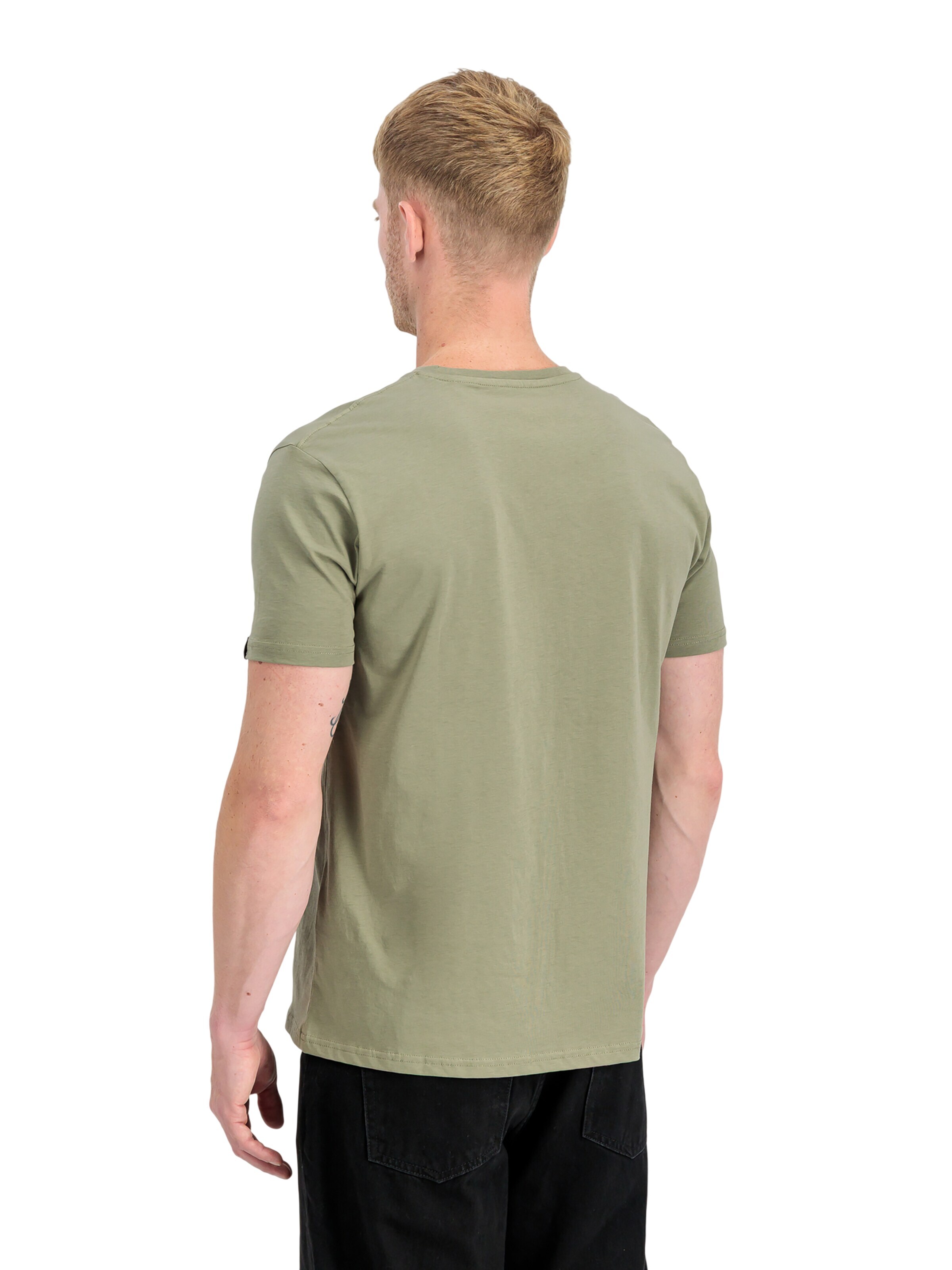 ALPHA INDUSTRIES Shirt 'Basic Mid Logo'‌‌ in Grün