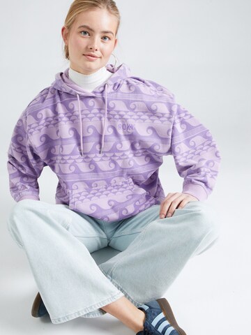 ROXY Sweatshirt 'THAT GIRL BEAUTIFUL' in Purple: front