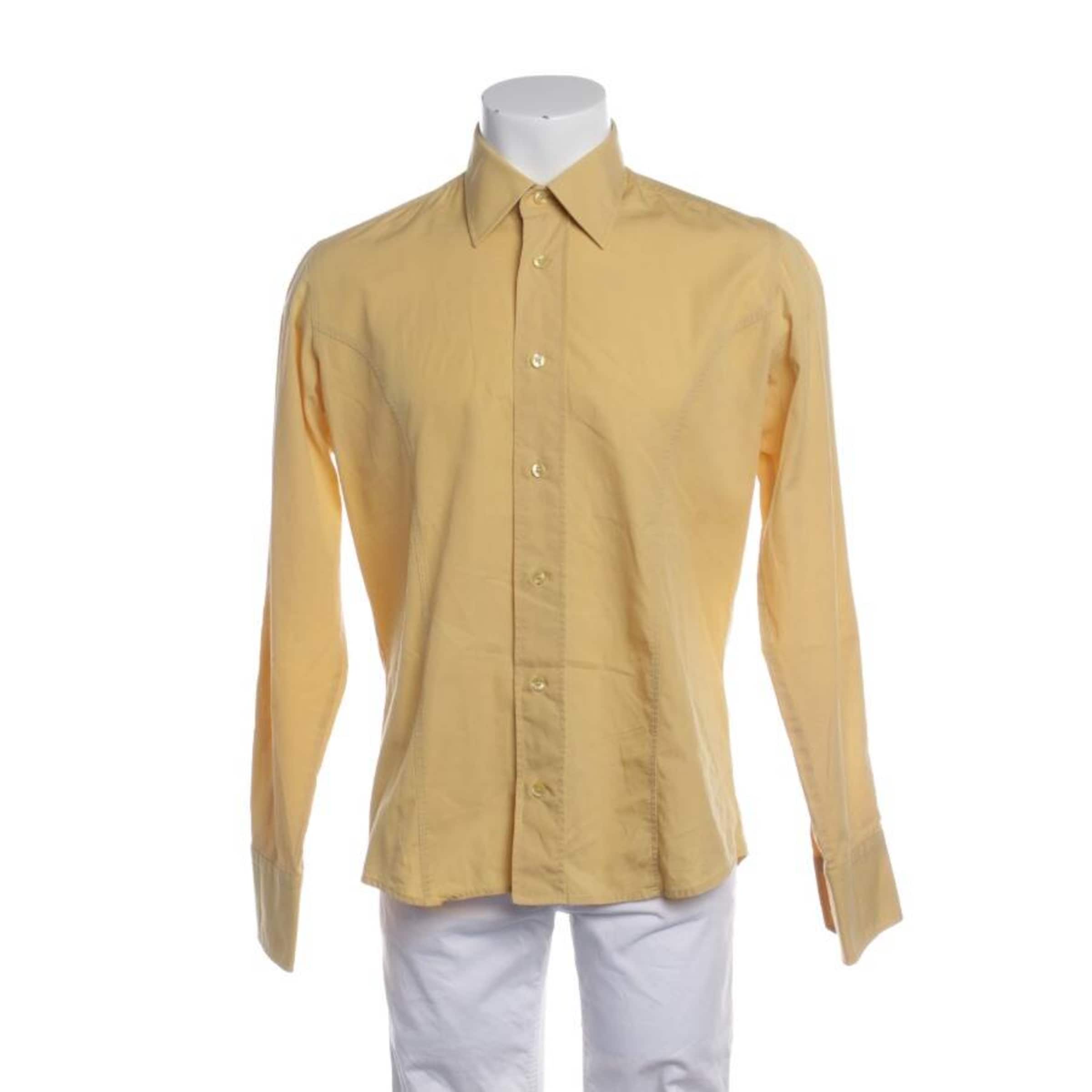 HUGO Button Up Shirt in M in Yellow: front