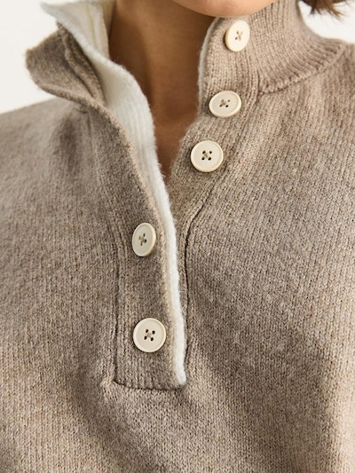 Bianco Lucci Pullover in S-L in hellbeige / greige, Produktansicht