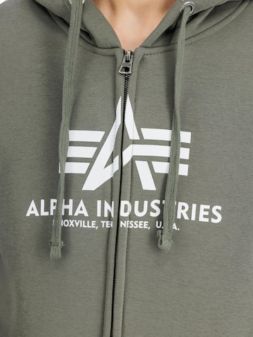 ALPHA INDUSTRIES Sweatjacke in Grün