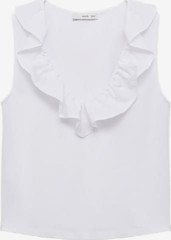 MANGO Топ в бяло: отпред