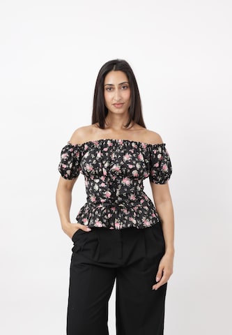 Elara Blouse in Zwart: voorkant