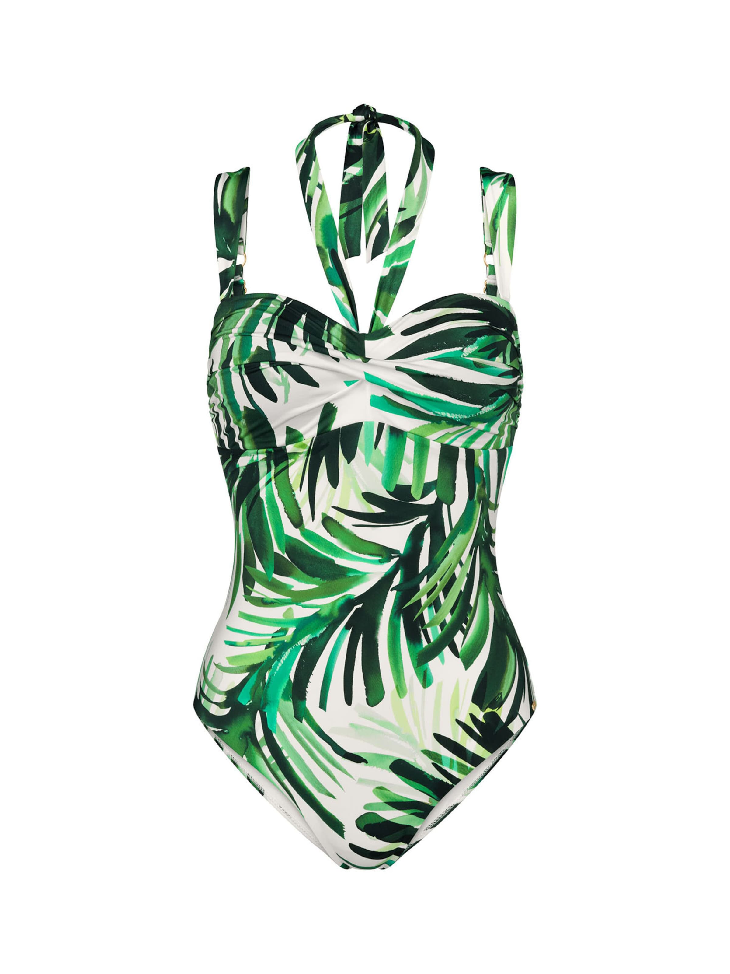 TRIUMPH Badpak ' Red Label Summer Palm ' in Groen: voorkant