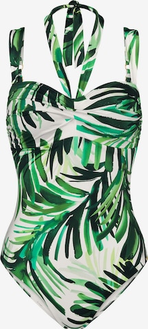 TRIUMPH Swimsuit ' Red Label Summer Palm ' in Green: front