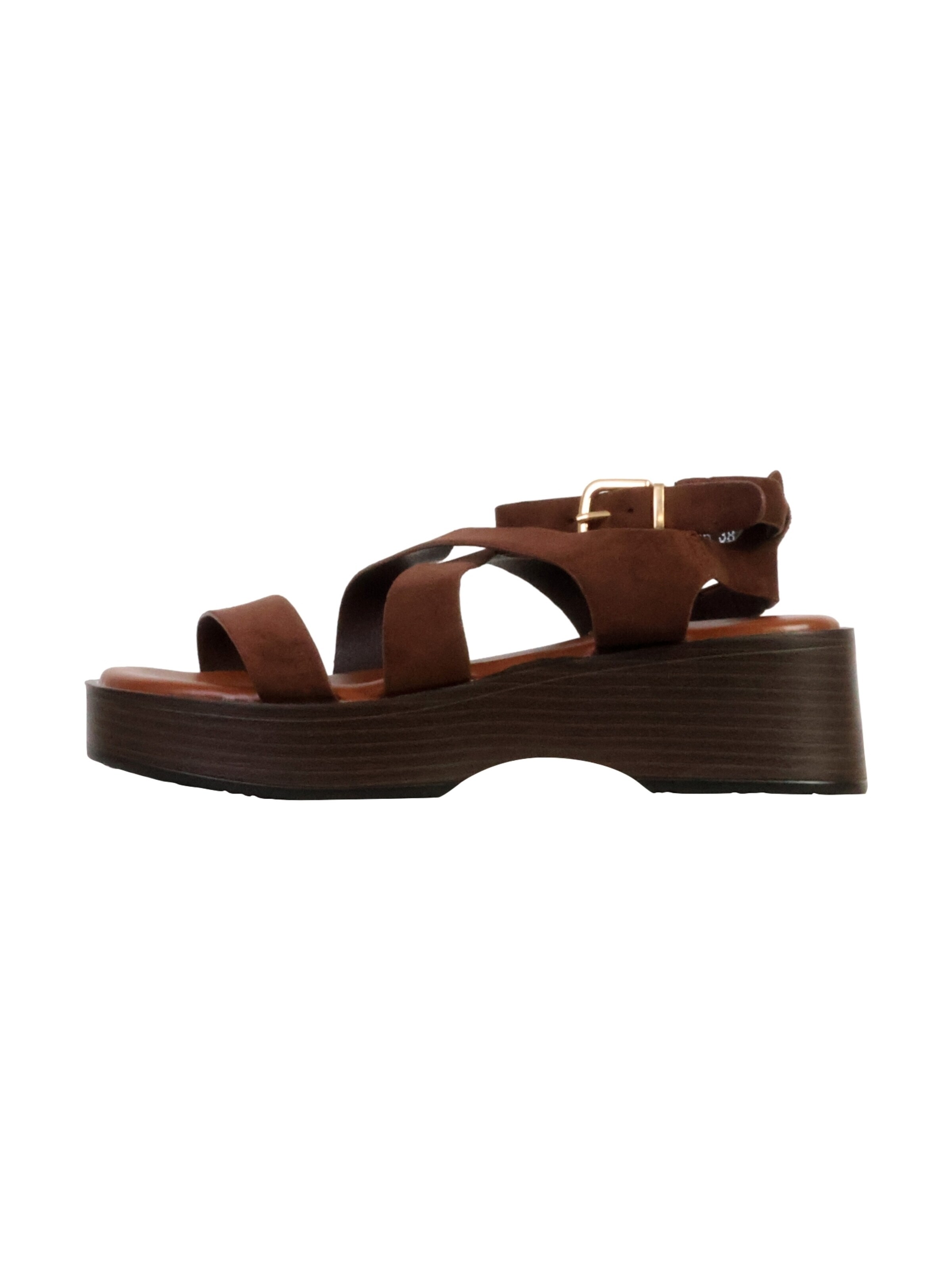 Sandales 'Joalice Sandalen mit Keilabsatz zum Hineinschlüpfen' Super Mode en marron