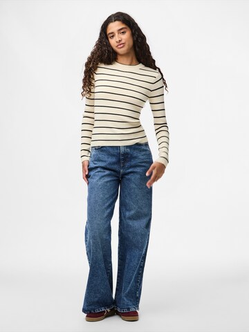 PIECES Pullover i beige