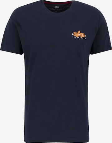 ALPHA INDUSTRIES Tričko - Modrá: predná strana