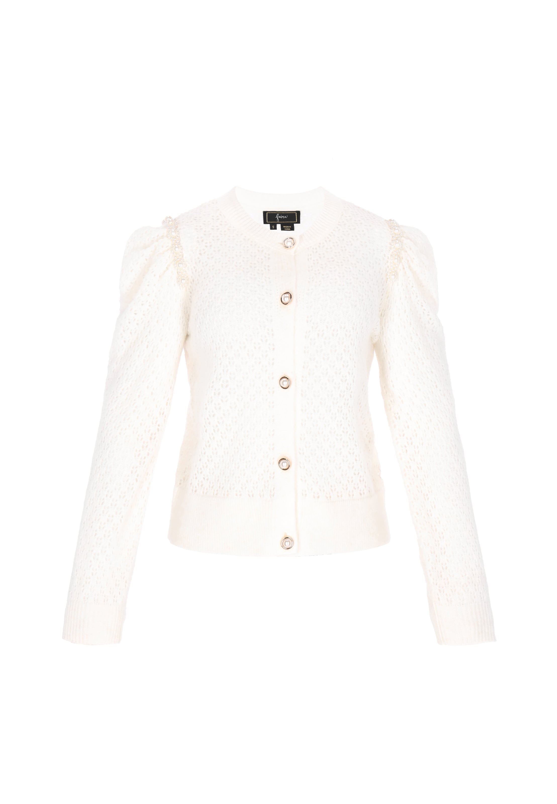 faina - Cárdigan en blanco: frente
