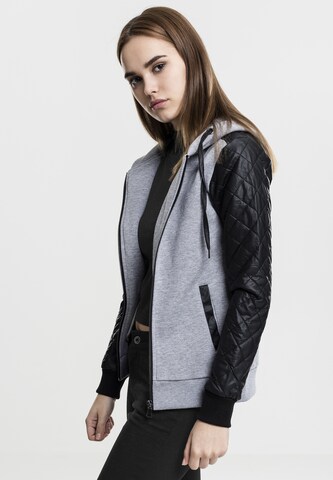 Urban Classics Sweat jacket 'Diamond' in Grey: front
