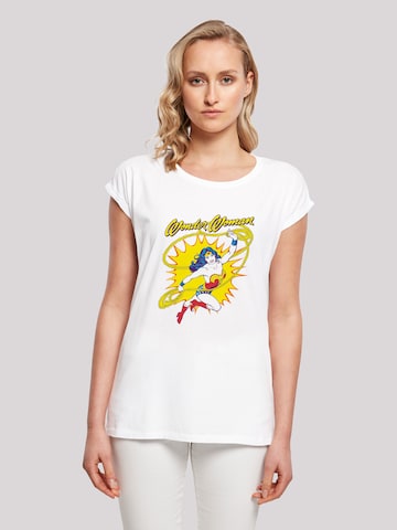T-shirt 'Wonder Woman Leap' F4NT4STIC en blanc : devant