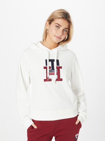 Sweat-shirt TOMMY HILFIGER en beige : devant