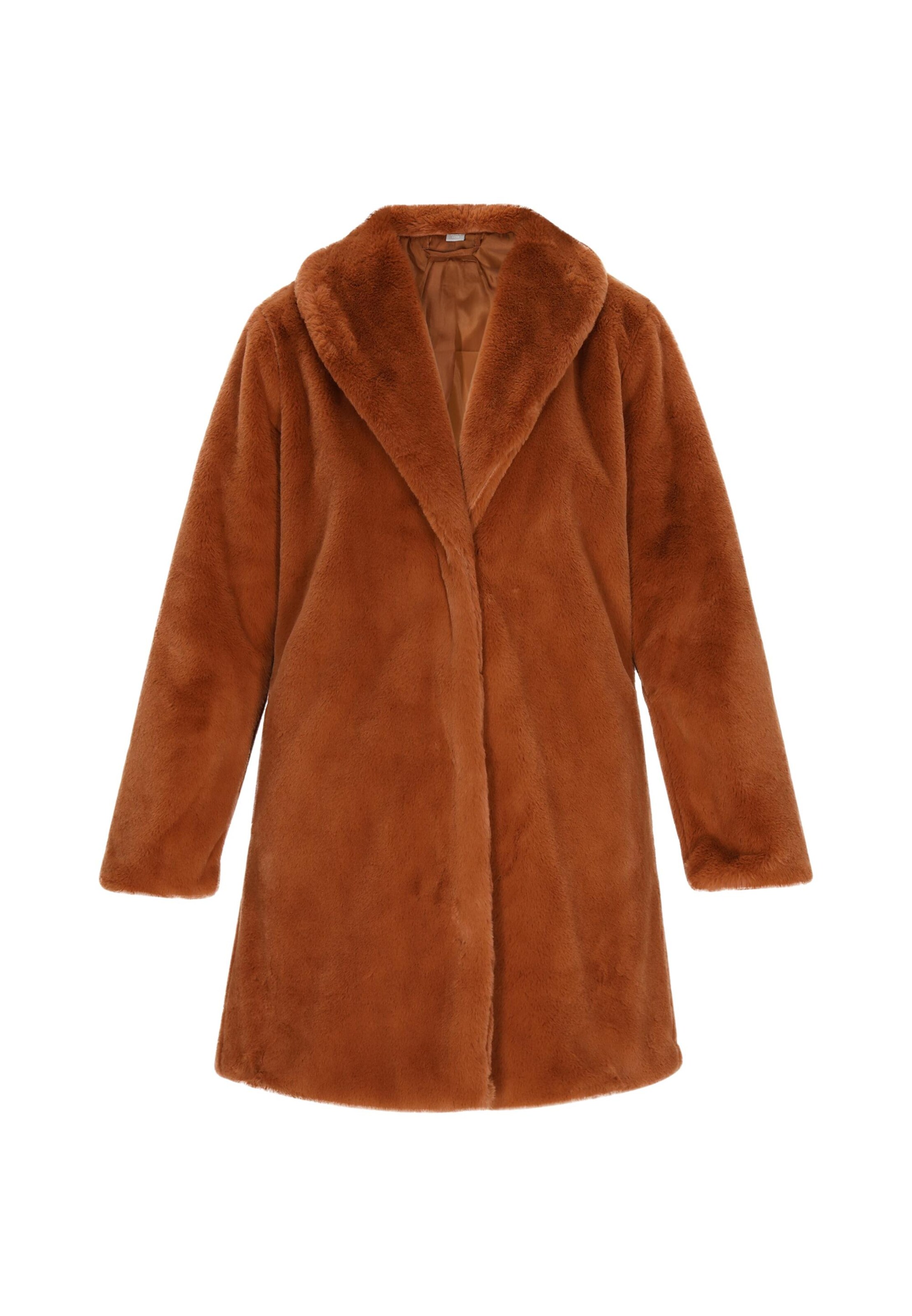 taddy Between-Seasons Coat in Brown: front