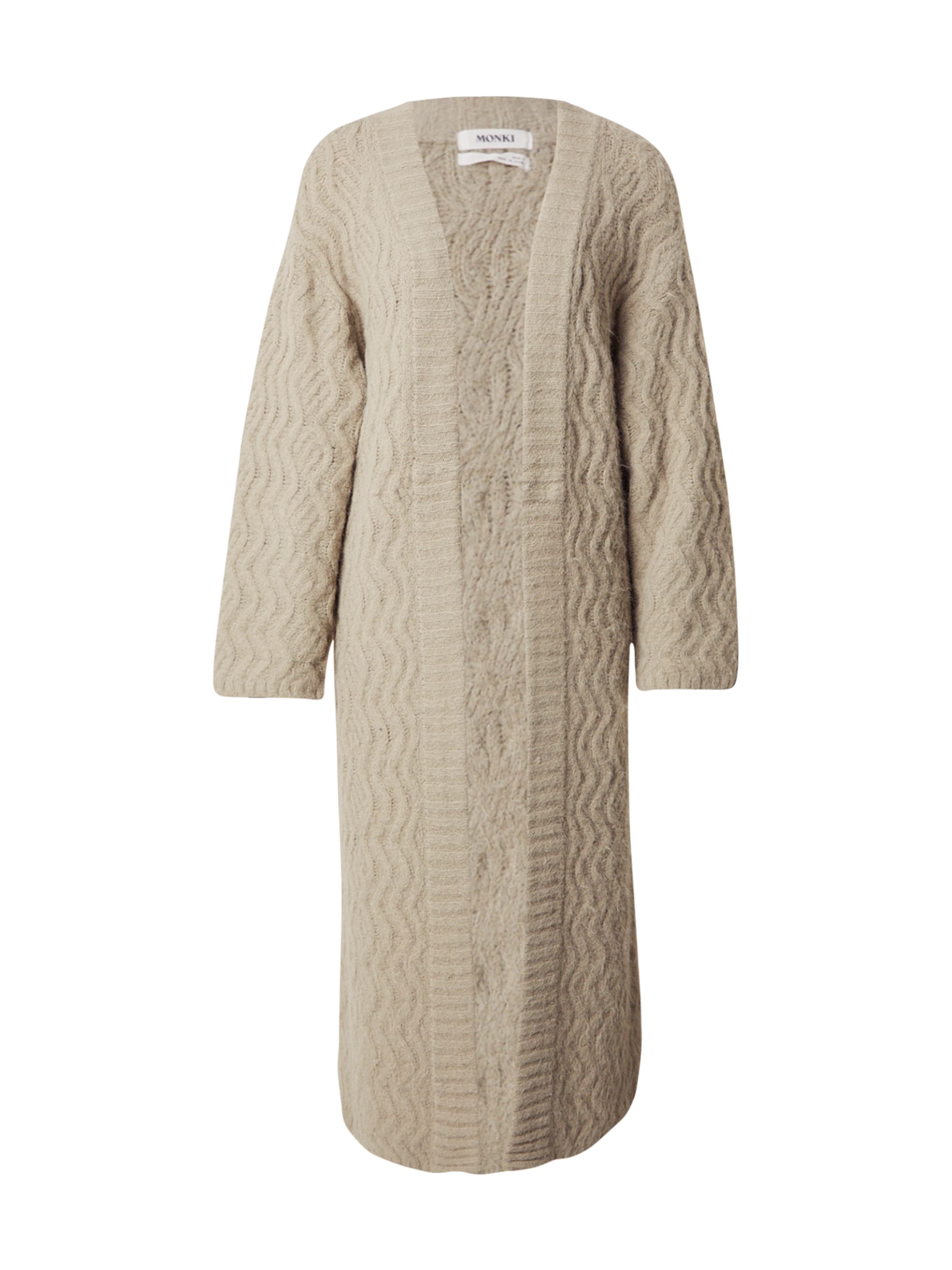 Monki Gebreid vest in Beige: voorkant