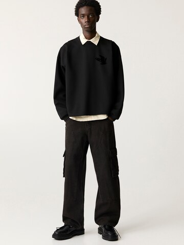 Sweat-shirt Pull&Bear en noir