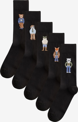 Next Socks in Black: front
