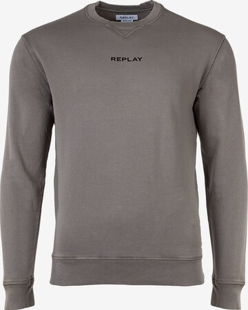 REPLAY Sweatshirt in Grijs: voorkant