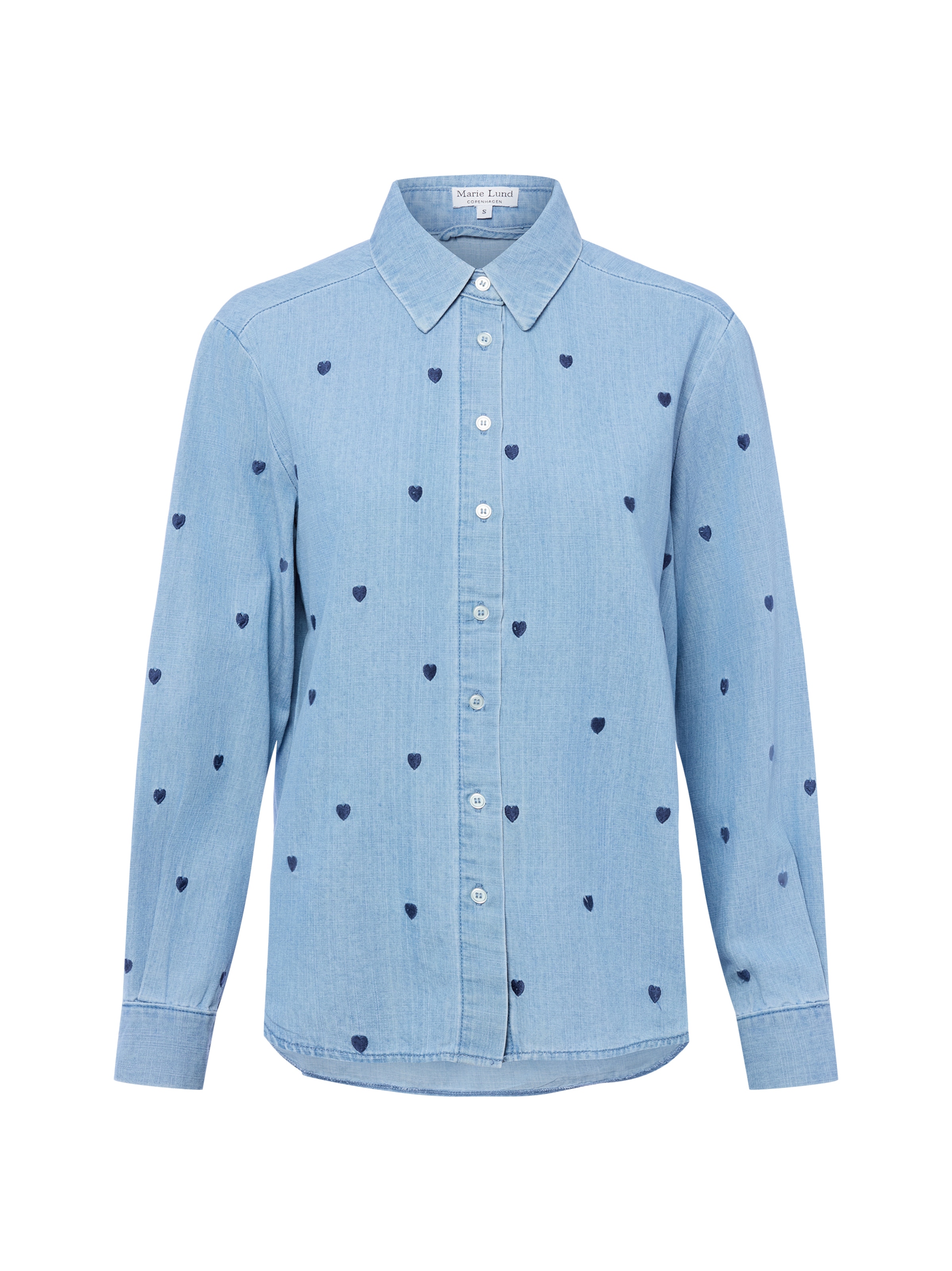 Marie Lund Blouse in Blue: front