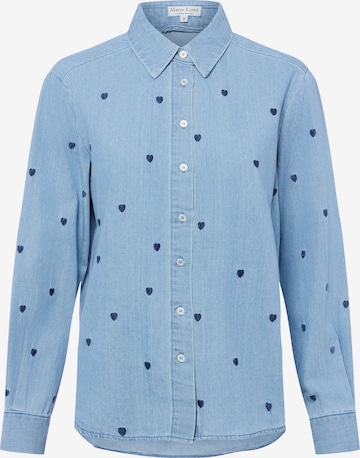 Marie Lund Bluse in Blau: Vorderseite