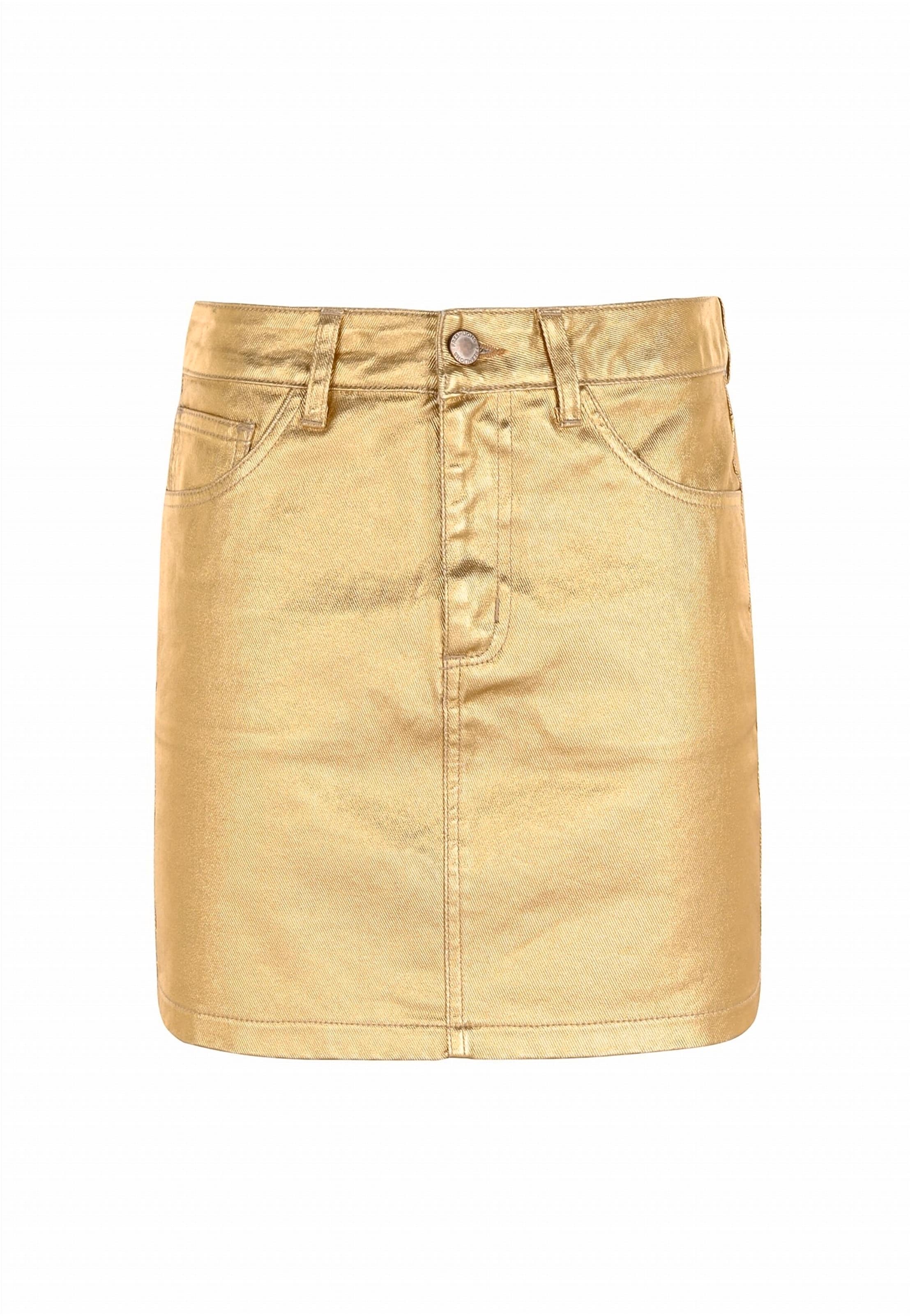 FRESHLIONS Minirock 'Stacy' in Gold: Vorderseite