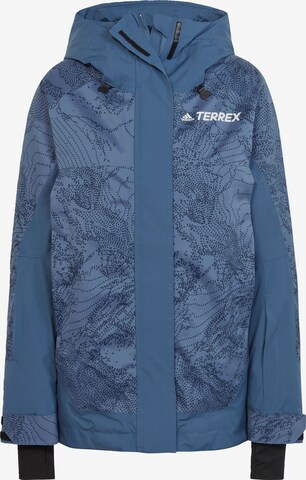 ADIDAS TERREX Athletic Jacket in Blue: front