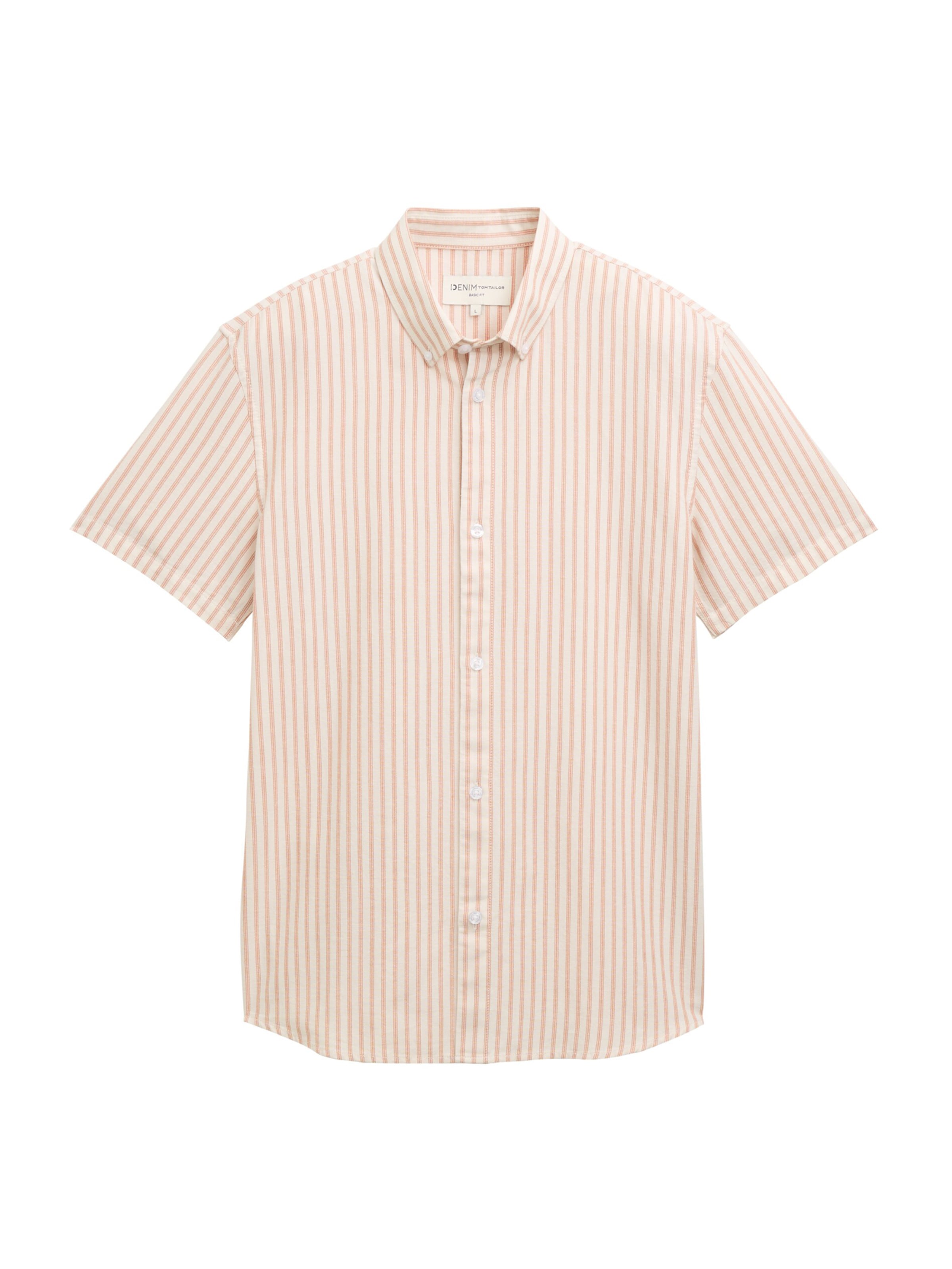 TOM TAILOR DENIM Regular fit Πουκάμισο σε πορτοκαλί: μπροστά