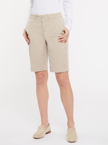 NYDJ Regular Pants 'Bermuda' in Beige: front