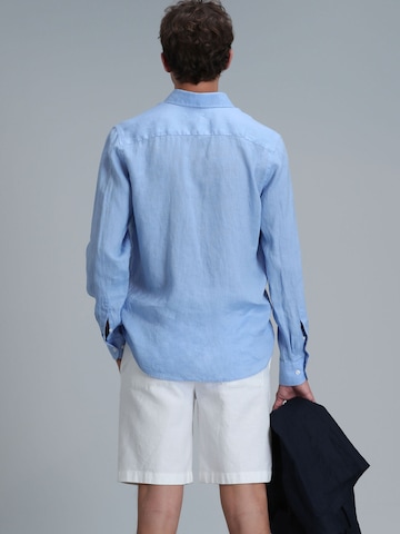 Lufian Comfort fit Button Up Shirt in Blue