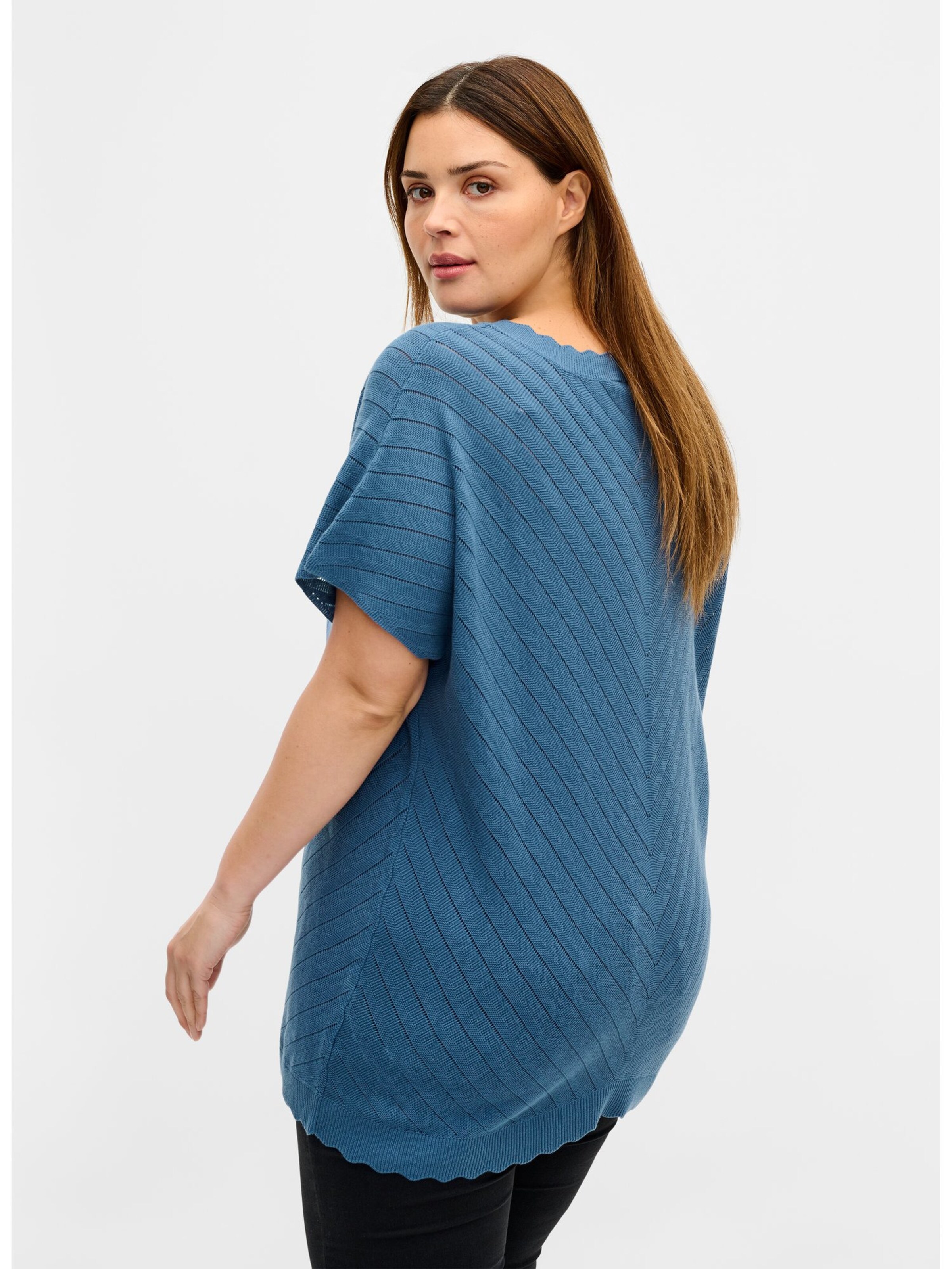 Frauen Pullover & Strick Zizzi Strickjakke 'Mgunar' in Blau - AO79559 Frauen Pullover & Strick Zizzi Strickjakke 'Mgunar' in Blau - AO79559