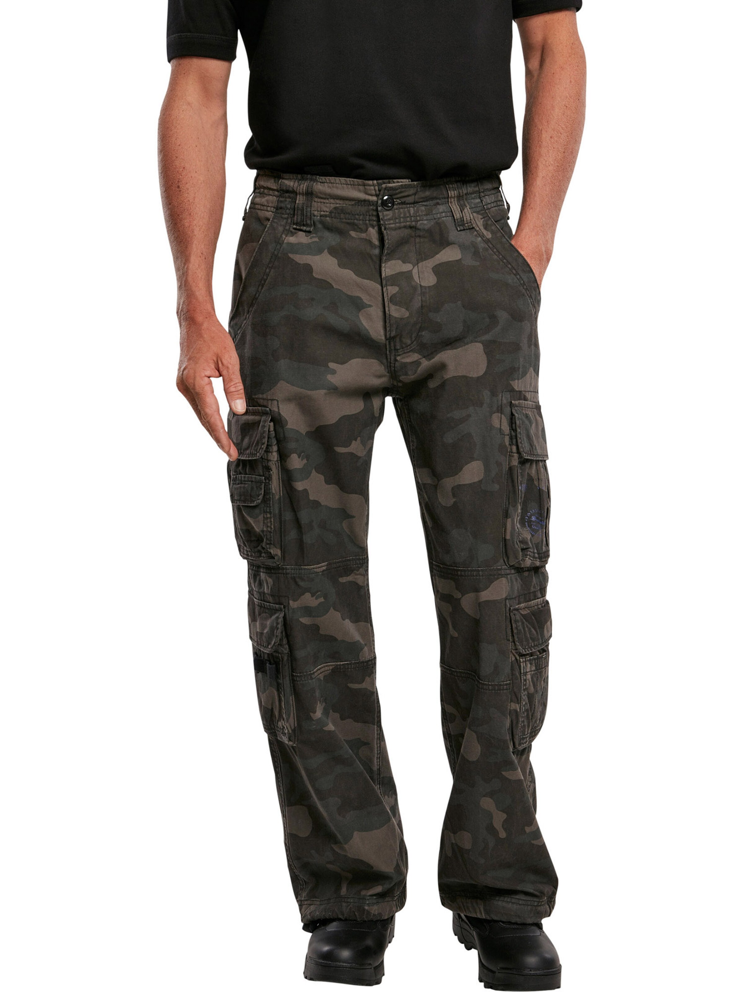 Brandit Loosefit Cargobyxa i grön: framsida