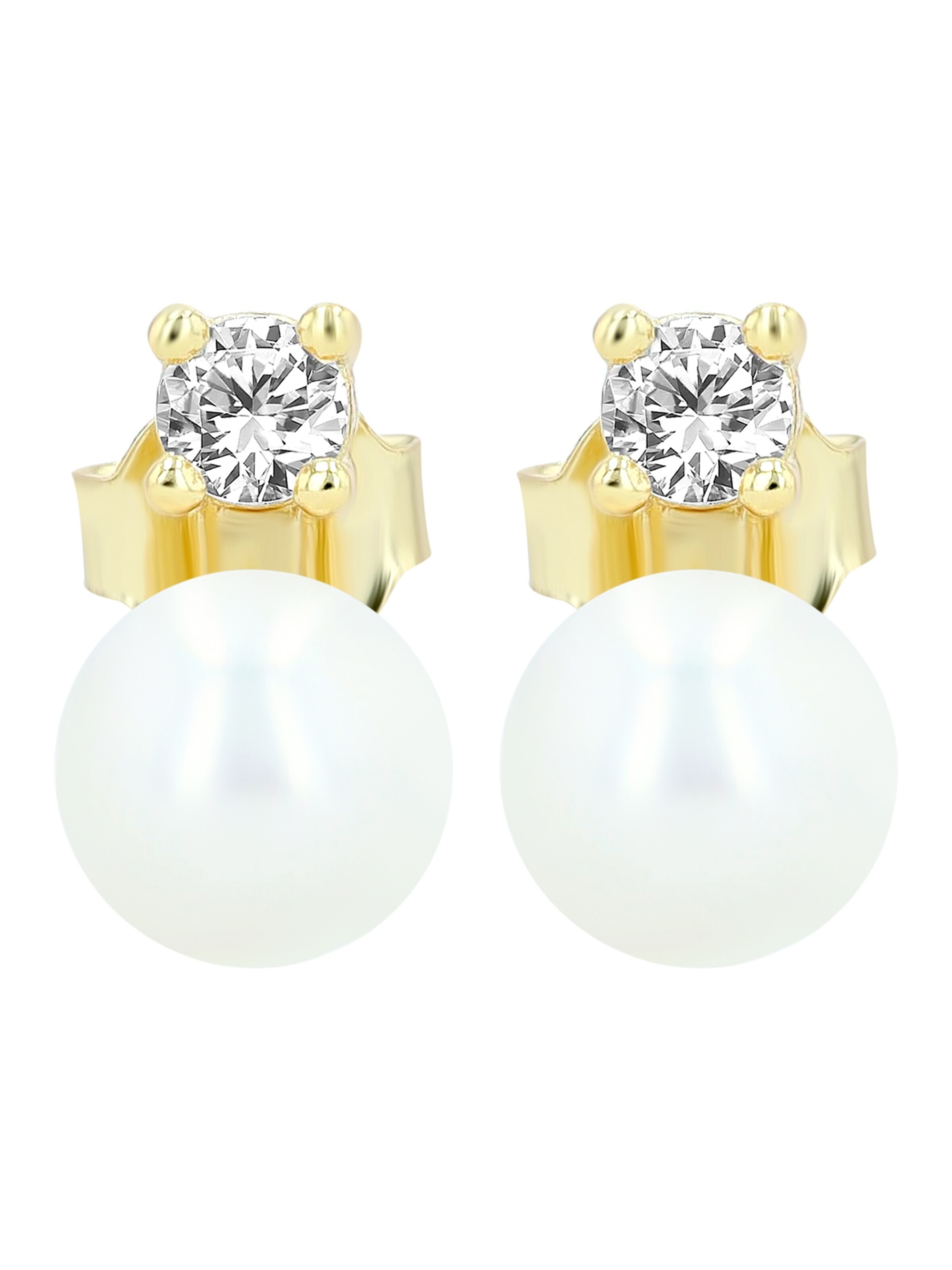 Akzent Earrings '"Alma" aus 925 Sterlingsilber, rhodiniert, langlebig' in Gold: front