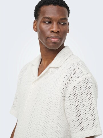 Only & Sons Comfort Fit Skjorta 'ONSDani' i vit