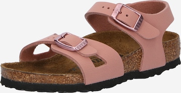 BIRKENSTOCK Sandals 'Rio' in Pink: front